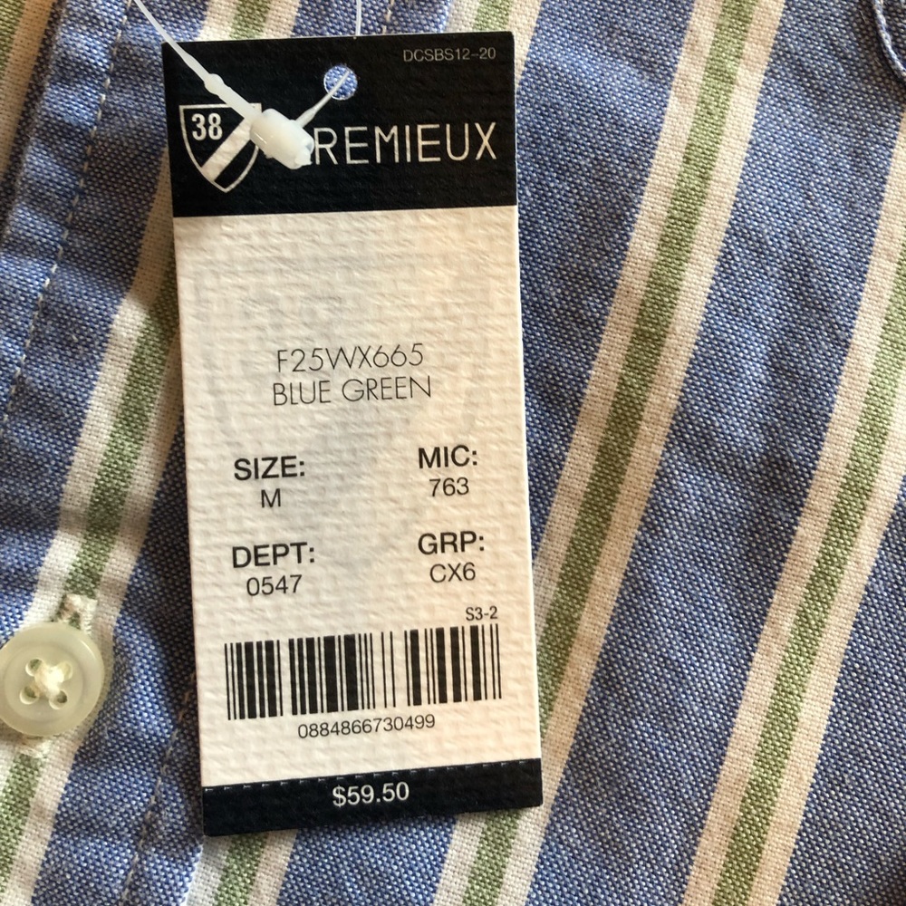 Men’s Cremieux striped button down - Picture 5 of 6